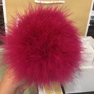 Michael Kors XL Turkey Feather PomPom Ultra Pink